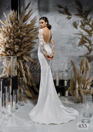 Straight Satin Wedding Dress purchase wholesale-2