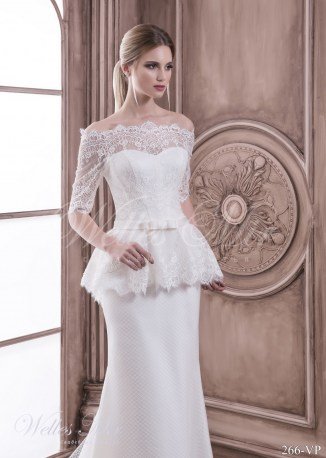 Wedding dress with a Basque-2