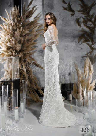 Lace wedding dress straight cut wholesale-1
