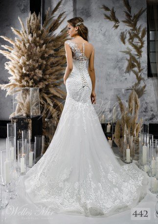 O rochie de mireasă albă cu un singur umăr en-gros-2
