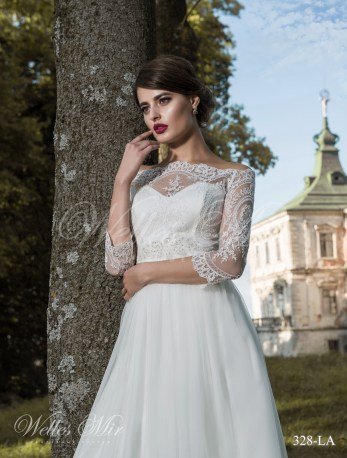 Bare shoulders wedding dress-2