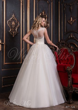 Rochie de mireasa cu model de floare-3